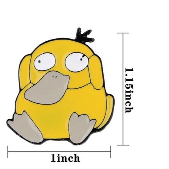 XL Psyduck Enamel Pin Pokemon Cartoon TV Fan Gift Funny Psychic Duck Badge - Picture 4 of 7